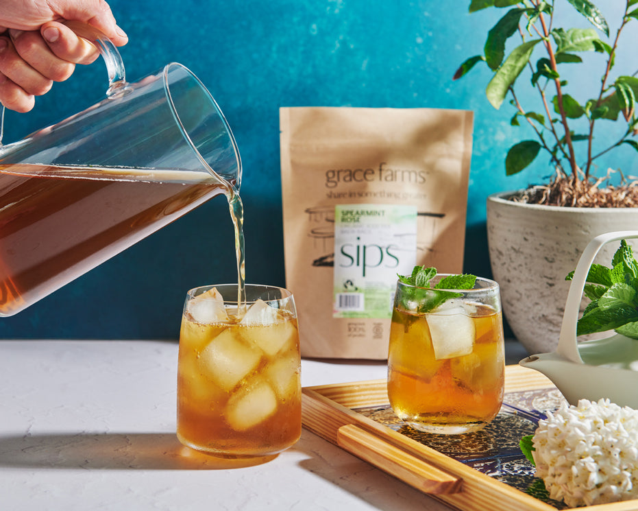 Spearmint Rose Iced Tea